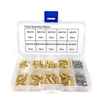 sy_w1698 M2.5 황동 육각 서포터 암수 스틸 너트볼트 세트 180p