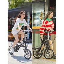 1초 접이식 자전거 14인치 소형 초경량 지하철 휴대, 일본 지정 쿼츠 그레이(가변 속도) 14인치