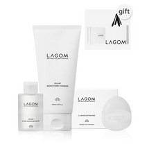 경기점 GIFT SET 라곰LA 기초 클렌징 선물세트 마이크로폼+브러쉬+미니 클렌징워터+코튼패드+쇼핑백, 마이크로폼 150mL+클렌징브러쉬+