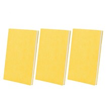 노암(NOAM) 심플 가죽 노트 3개입 SET, A5, 옐로우