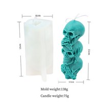 3얼굴 여신 촛불 실리콘 몰드 DIY 해골 마녀 만들기 키트 비누 Caly 수지 케이크 금형 선물 공예 용품, 01 A