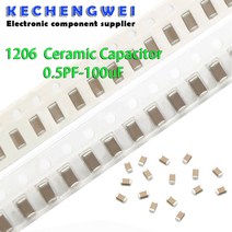 슈퍼 캐패시터 100 개 1206 50V SMD 후막 칩 다층 세라믹 커패시터 05pF100 미크로포맷 10NF 1 22 47 1PF, 10 3.3pF