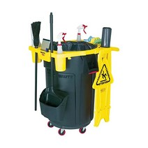 Rubbermaid Commercial Products FG9W8700YEL BRUTE 쓰레기통 캐디 121 9L(44갤런) 브루트 쓰레기통용