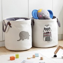 아기노리 대형 캔버스 장난감정리함 다용도 수납바구니, 03_ELEPHANT, 1개
