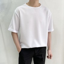 라운지21 남자 루즈핏 카브라 스판 쿨링 반팔티