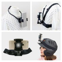 휴대폰 고프로 액션캠 겸용 1인칭 바디캠 촬영 거치대 3종 넥홀더 헤드 헬멧 Chest Mount 체스트 마운트, 옵션 3) 헤드 거치대 AC-N4, 1개