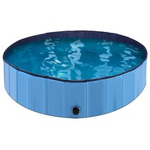 강아지수영장 접이식 애완 동물 PVC 휴대용 개 키즈 야외 목욕 욕조 물 연못 풀, 2.blue - 140CM, 2.blue - 140CM