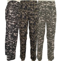 남자 봄 가을 밀리터리 면 카고바지 얼룩 팬츠 - 2023968EA