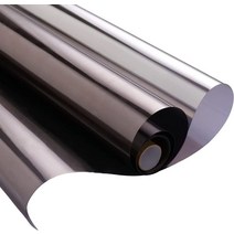 안에서는 보이고 밖에서는 안보이는 유리 창문 사생활보호 단열 거울 자외선 차단 필름 시트지, Brown-silver