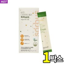 비건 다이어트 젤리 톡톡 슬림 가르시니아 캄보지아 추출물 무설탕 프락토 올리고당 체지방 지방 체중 몸무게 감소 배변활동 원활 식후 혈당 상승 억제 리치맛 치아씨드 식감 추천, 1박스, 20g*7포