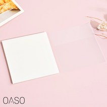 오아소 투명 방수 점착식 접착 메모지 무지 포스트잇 50매