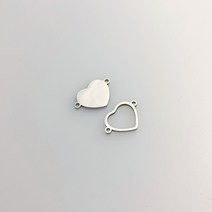 [DP1-049 050] 써지컬스틸 부자재 양고리 하트 팬던트 참 목걸이 팔찌 만들기 DIY 재료
