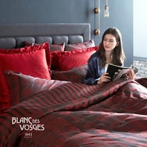 BDV 프랑스직수입 코튼새틴 자카드 침구세트 (SK슈퍼킹) OXALIS POURPRE 블랑데보쥬