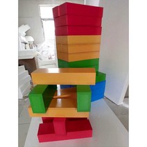 대형 자이언트 젠가 퍼즐 빌딩 블록 쌓기, 7X12X37(cm) 36개