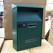 인테리어 택배 우편함 미국식 홍콩식 별장 실외 빗물방지 우체통, T09-비밀번호잠금장치 그린