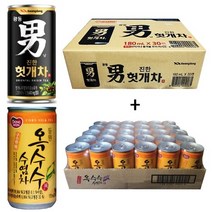 광동 힘찬하루 헛개차 180ml(30캔) + 동원 옥수수수염차 175ml(30캔), 60캔