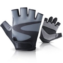 오제로 자전거 장갑 여름 반장갑 로드 자전거 쿨매쉬 보호패드 신축성 땀 흡수 혼합 색상 4 사이즈 남녀공용, 남성용-그레이