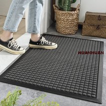 HUANHUAN호텔 대문 앞 고무 내마모성 깔개 카펫 상용 오피스텔 입구 엘리베이터 입구 미끄럼 방지 아크릴 발판, 회색