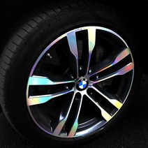 카주아 BMW X6 20인치 차량용 휠스티커 홀로그램 카본 타이어 튜닝 스티커