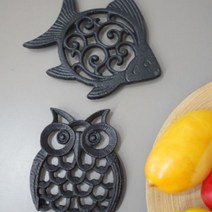 하bskyy_장식용냄비받침 주물 인테리어 집들이선물 안전 요리 받침대 요리대♥day, ♥day부엉이