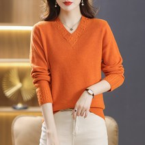 여성 탑 이너에 봄가을 스웨터