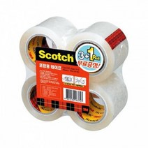 쓰리엠 스카치 포장용 테이프 리필 132R 48mm x 20m 4p, 투명, 1개입