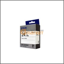EPSON SS24K-PX 라벨테이프 바탕 흰색 글씨 검정 24mm OK497, 단일옵션