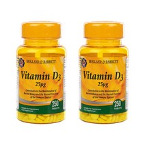 Holland & Barrett Vitamin D3 홀랜드앤바렛 비타민D3 25ug 250정 2팩