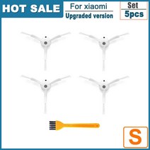 Hepa 필터 메인 브러시 Xiaomi Mijia 1 s Roborock S5 E5 S51 S55 S50 Max Mi 로봇 진공 청소기 액세서리 예비 부품, 중국, 사이드 브러시 4개