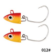 훌치기바늘 후크 찌낚시채비 개 몫 크랭크 지그 헤드 후크 낚시 루어 하드 미끼 소프트 웜, 25g-2pcs, 012