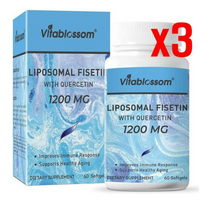 리포조말 피세틴 Fisetin 1000mg 퀘르세틴 200mg 60소프트젤 3개