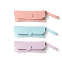 [가죽 필통 만들기 diy 키트] 가죽 공예 체험 파스텔 펜슬 케이스, 핑크