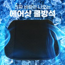리빙잼 에어샷 쿨방석 쿨링 통풍 여름 시원한 아이스, 1개, 블랙