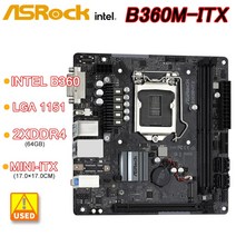 ASRock B360M-ITX 마더보드 B360 B360M 9 세대 8 인텔 코어 CPU 지원 LGA 1151 DDR4 64GB USB 3.2 DVI-I M.2 Mini-ITX
