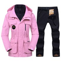 스노우보드복 스노우보드샵 보드복매장여성용 방수 스키복 스노우 다운 코튼 재킷 및 플리스 바지 따뜻한