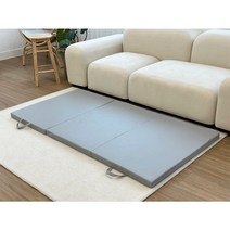 스마트 공간 운동매트 요가 링피트매트 접이식 두꺼운 홈트, 그레이 라지