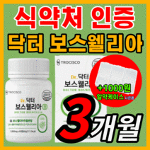 가성비 닥터 보스웰리아 플러스 초록입 초록잎 홍합 프리미엄 인도산 보수 보이스 엘리아 넬리아 웨리아 벨리아 홈쇼핑 관절 연골 무룹 무릎 무릅 허리 식약처 식약청 인증 인정 보조제, 180정(3개월)