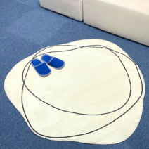 원형 러그 카페트 미니 식탁 포인트 러그 디자인 사계절 거실카페트