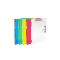 칼라칩 PP 원단의 클립보드와 레버 클립 장식의 2중 화일 A4, 하늘(80201112)