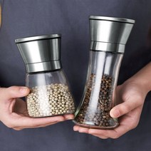 통후추 그라인더 주방용품 소금 깨갈이 스텐 유리 그라인더 페퍼 밀, 깨그라인더 Large