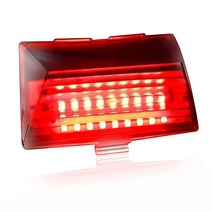 NTHREEAUTO LED 후면 펜더 조명 크롬 펜더 팁 후미등 할리 일렉트라 글라이드 로드 글라이드 소프테일 투어링 팻보이 FLHR FLHT FLSTC와 호환 (미러 쉘), Chrome-Red_Rear