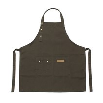 doto 캔버스 홀터넥 모던 앞치마, 카키, 1개