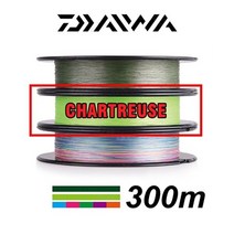 daiwa 낚싯줄 j-braid 300m pe 낚싯줄 30-100lb 일본 pe 라인 꼰 낚싯줄, 60lb-26.5kg-0.28mm, 본선, 연두빛