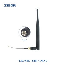 통신안테나 외부 와이파이 안테나 24 GHz 58 GHz 듀얼 밴드 5GHz 무선 라우터 용 24g 안테나 어댑터 케이블 IPEX IPX 피그 테일, 4. 5dBi and 15cm