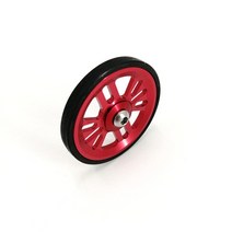 카본휠셋 카본삼발이 라이트웨이트휠 litepro new easywheel for brompton 접이식 자전거 리어 랙 이지 휠 알루미늄 합금 베어링 휠 플랫 고무, 레드 1 개, 1개