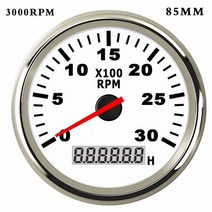자동차속도계 UHD 헤드업디스플레이 호환 디젤 가솔린용 6K8K RPM 보트 타코미터 자동차 rpm 미터 게이지, 10 3000 rpm