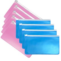 국산 pvc 지퍼백 핑크 청색 비닐팩 용품주머니 슬라이드 지퍼 고주파 파우치 키핑케이스 종합비닐 모텔 비품 숙박 치과 여행 판촉물 치약 칫솔 세트, 핑크색pvc지퍼백