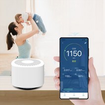 포름알데히드측정기 감지기 테스터 모니터 tvoc 공기 품질 co2 센서 미터 hcho 가스 이산화탄소 공기 품질 온도 분석기, 없음