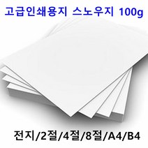 남도피앤피 스노우지 100g A4 B4 2절 4절 전단지 홍보물 카달로그 인쇄용지 레이저프린터, 8절 160매, 1개