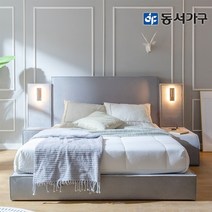 동서가구 네오 엘노아 호텔식 패브릭 조명 콘센트 침대프레임 Q NES1147, 그레이, 단품